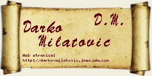 Darko Milatović vizit kartica